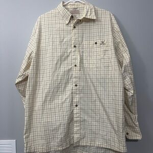 Men's Beige‎ Checkered Shirt